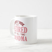 Mug Grand-mère à temps plein (Devant gauche)