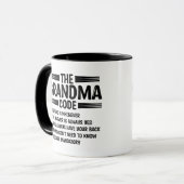 Mug Grand-mère amusante, le code de grand-mère (Devant gauche)