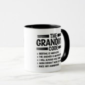 Mug Grand-mère amusante, le code de grand-mère (Devant droit)