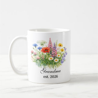 Mug Grand-mère aquarelle Wildflower
