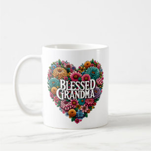 Mug Grand-mère au coeur floral