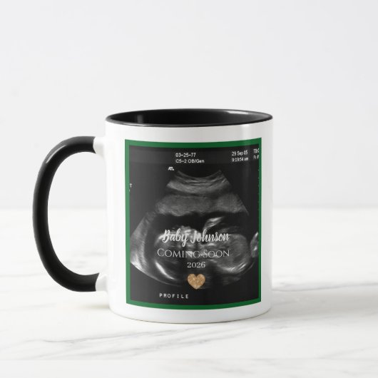 Mug Grand-mère Baby Bientôt Sonogramme Faire-part (Gauche)