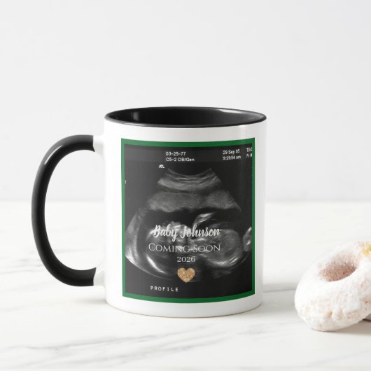 Mug Grand-mère Baby Bientôt Sonogramme Faire-part (Avec donut)