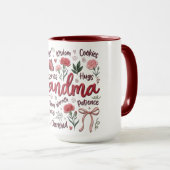 Mug Grand-mère Botanique Coquette (Devant droit)