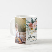 Mug Grand-mère cadeau 2 photo rose girolle aquarelle f (Devant gauche)