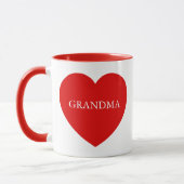 Mug Grand-mère Coeur rouge (Gauche)