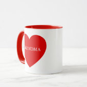 Mug Grand-mère Coeur rouge (Devant gauche)