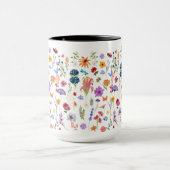 Mug Grand-mère dans la boue de jardin avec fleurs pers (Centre)