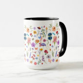 Mug Grand-mère dans la boue de jardin avec fleurs pers (Devant droit)