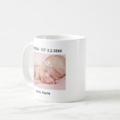 Mug Grand-mère Date d'établissement Baby Photo (Devant gauche)