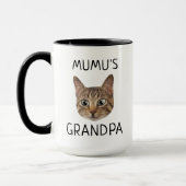 Mug Grand-mère de chat Nom du visage Kitten Amateurs d (Gauche)