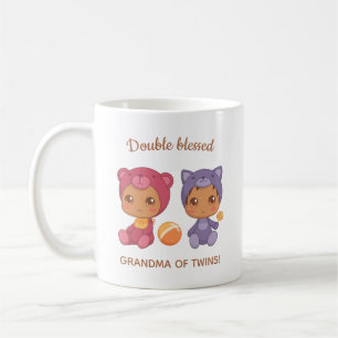 Mug Grand-mère de jumeaux bébé chat ours combinaison