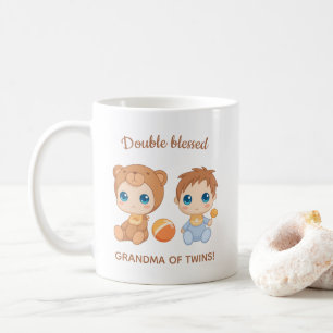 Mug Grand-mère de jumeaux bébé garçon ours combinaison
