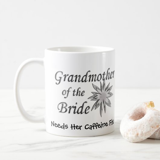 Mug Grand-mère de la mariée drôle (Avec donut)