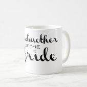 Mug Grand-mère de la mariée noire sur blanc (Devant droit)