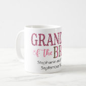 Mug Grand-mère de mariée Cadeau rose Empreinte de léop (Devant gauche)