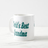 Mug Grand-mère demi-typographie verte (Devant gauche)