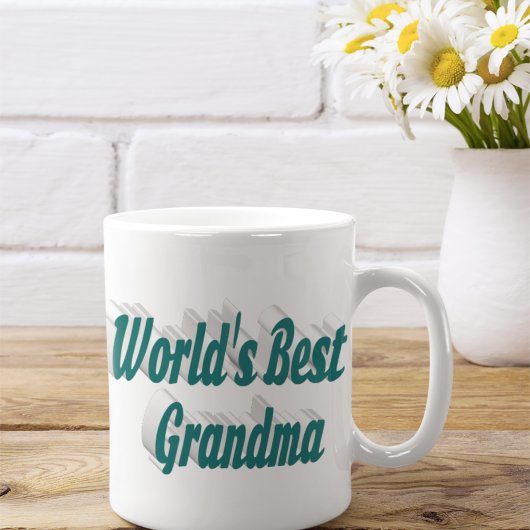 Mug Grand-mère demi-typographie verte