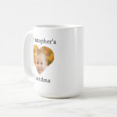Mug Grand-mère du visage de bébé du coeur (Devant gauche)