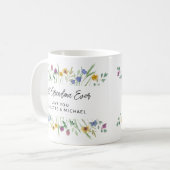 Mug Grand-mère florale personnalisée (Devant gauche)