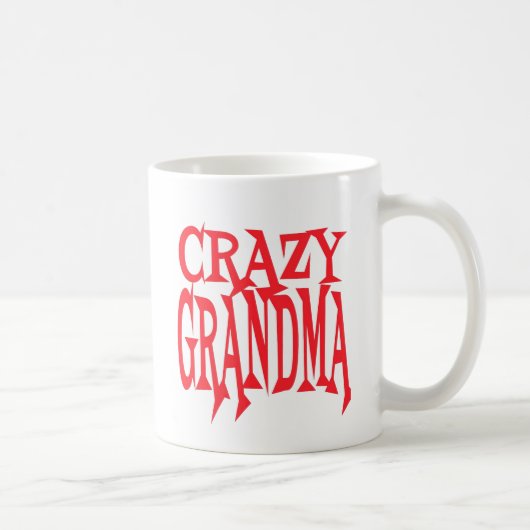 Mug Grand-mère folle en rouge (Droite)