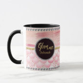 Mug Grand-mère glam-ma Parties scintillant rose Nom de (Gauche)