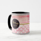 Mug Grand-mère glam-ma Parties scintillant rose Nom de (Devant gauche)