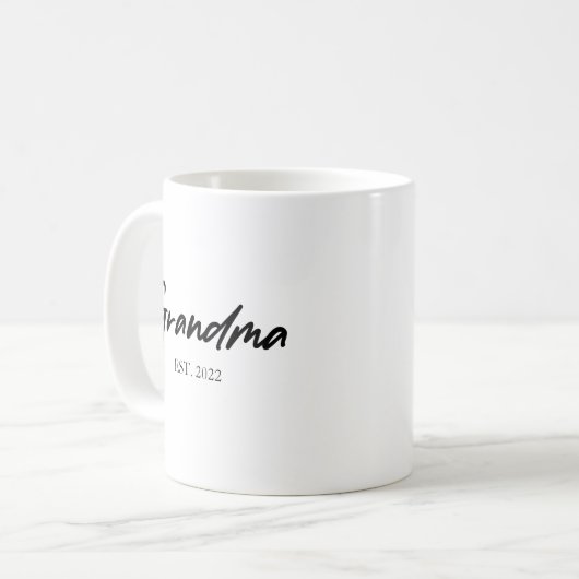 Mug Grand-mère Grand-mère sur mesure Année Est Minimal (Devant gauche)