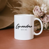 Mug Grand-mère Grand-mère sur mesure Année Est Minimal