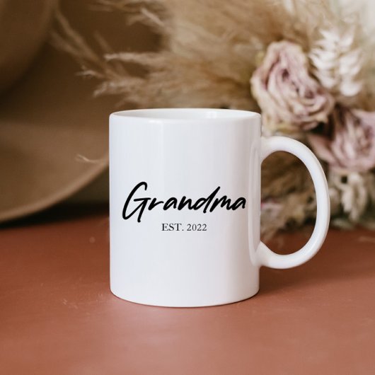 Mug Grand-mère Grand-mère sur mesure Année Est Minimal