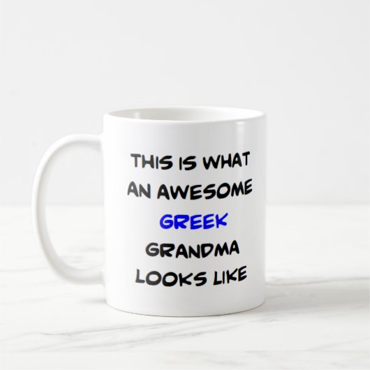 Mug grand-mère grecque, génial (Gauche)