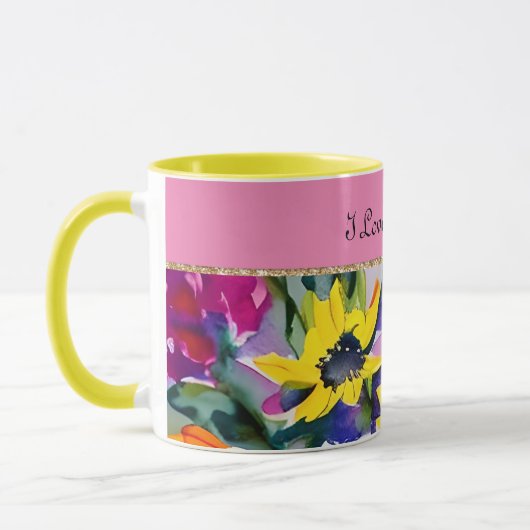 Mug Grand-mère - J'aime grand-mère (Gauche)