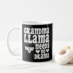 Mug Grand-mère Lama n'a besoin d'aucun drame pour la f