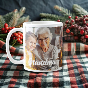 Mug Grand-mère moderne élégante personnalisation colla