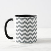 Mug grand-mère moderne gris, chevron blanc (Gauche)