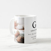 Mug Grand-mère Multi Photo Grand-mère Typographie Mign (Devant gauche)