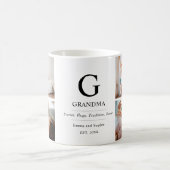 Mug Grand-mère Multi Photo Grand-mère Typographie Mign (Centre)