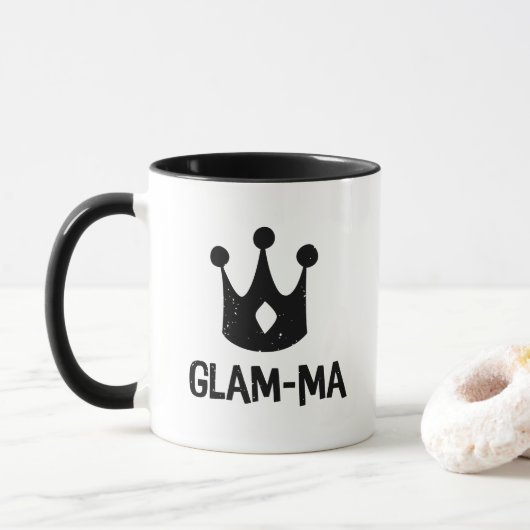 Mug Grand-mère noire de grand-maman de Fascinant-MA (Avec donut)