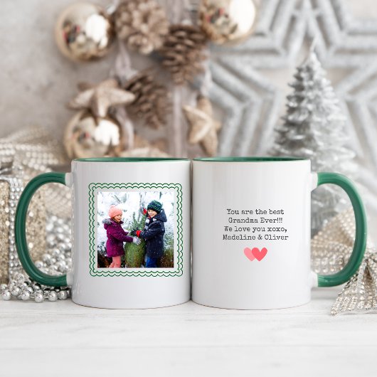 Mug Grand-mère Nous Vous Aimons Photo Personnalisée Co