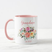 Mug Grand-mère PERSONNALISABLE Date - Première Grand-m (Gauche)
