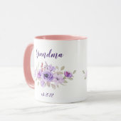 Mug Grand-mère PERSONNALISABLE Date - Première Grand-m (Devant gauche)