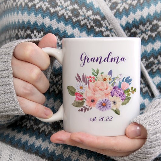 Mug Grand-mère PERSONNALISABLE Date - Première Grand-m