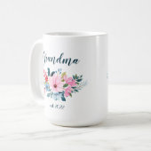 Mug Grand-mère PERSONNALISABLE Date - Première Grand-m (Devant gauche)