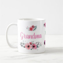 Mug "grand-mère" personnalisé avec les noms des pe