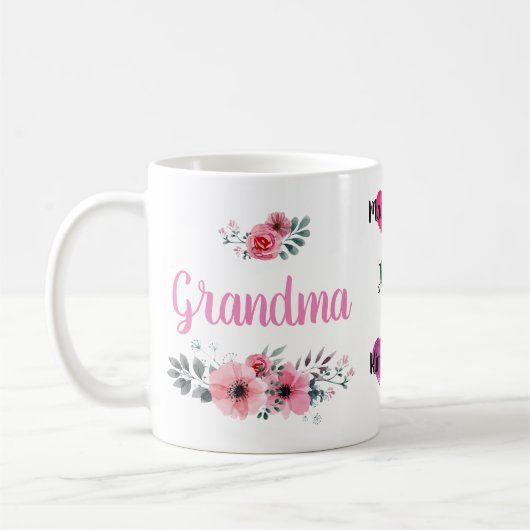 Mug "grand-mère" personnalisé avec les noms des pe (Gauche)