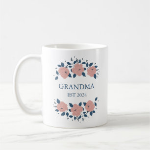 Mug Grand-mère personnalisée grand-mère fleurs roses