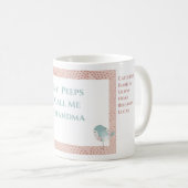 Mug Grand-mère Petits-enfants mignonne drôle Oiseau (Devant droit)