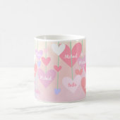 Mug Grand-mère Pink Heart Love Nana Soeurs Monogramme (Centre)