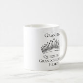 Mug Grand-mère Reine de la Couronne Coeurs des petits- (Devant droit)