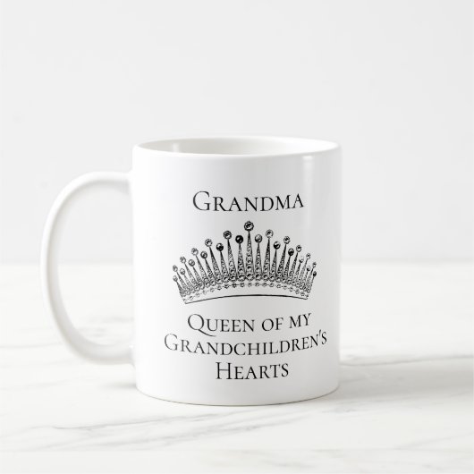Mug Grand-mère Reine de la Couronne Coeurs des petits- (Gauche)